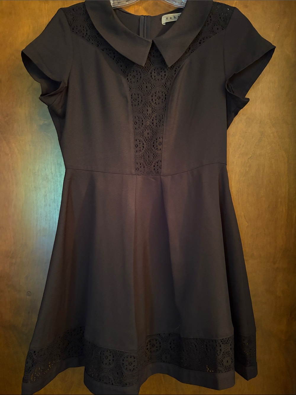 Rehab black dress with lace